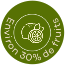 Environ 30% de fruits